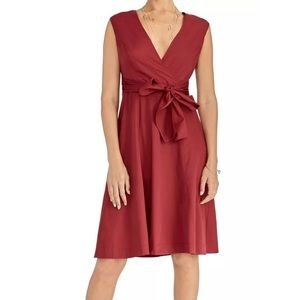 Rachel rachel Roy Tie Waist Faux wrap dress with side pockets